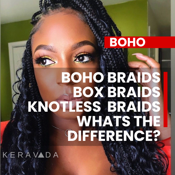 Boho Braids, Bohemian Braids, Box Braids, Knotless Box Braids What
