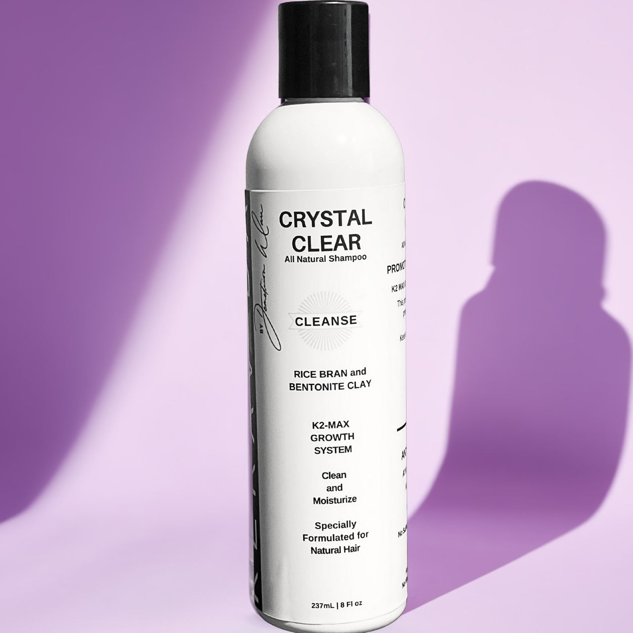 Crystal Clear Moisturizing Natural Shampoo with Organic Ingredients 8oz.